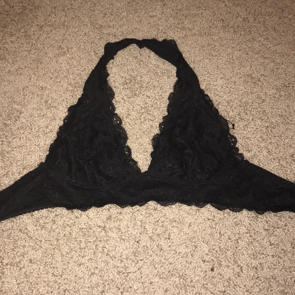 Black lace bralette
